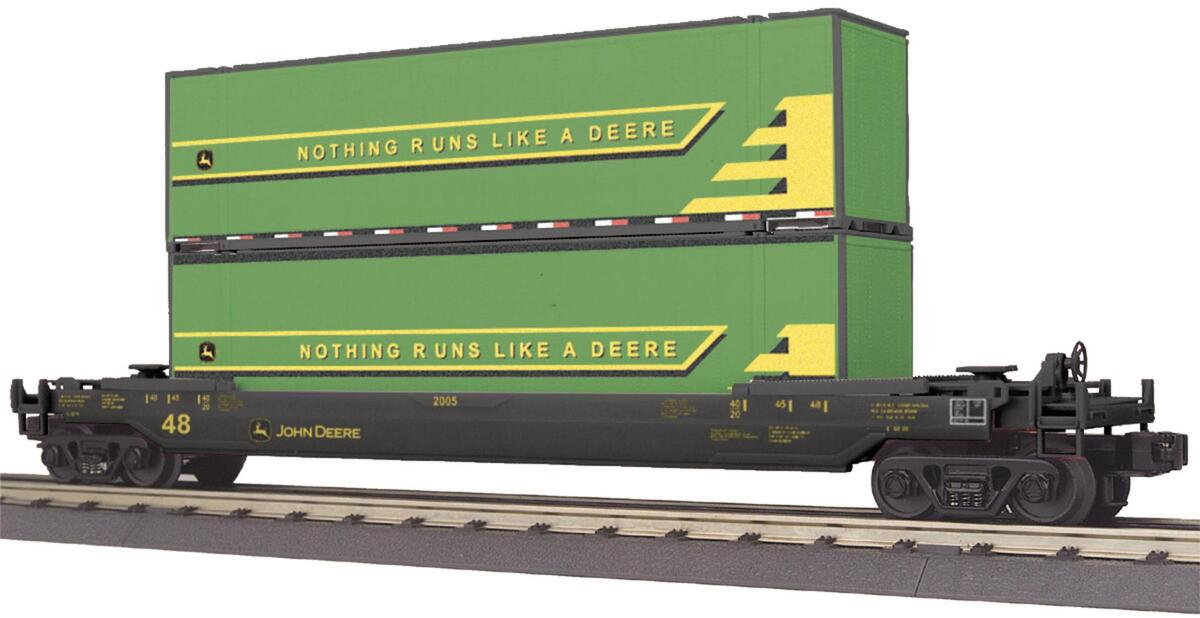 MTH 30-76171 O John Deere Husky Stack Car LN/Box