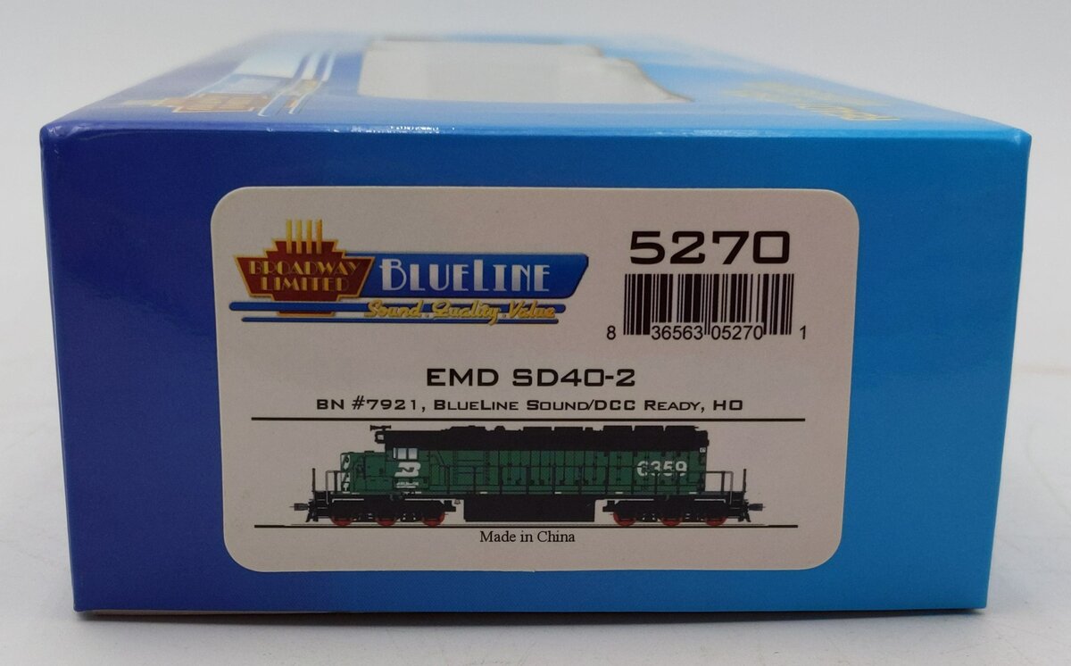 Broadway Limited 5270 HO Burlington Northern EMD SD40-2 Low Nose #7921
