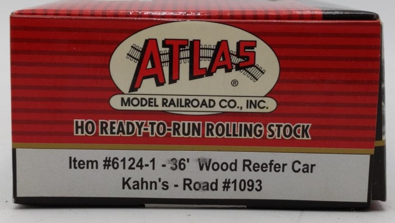 Atlas 6124-1 HO Kahn's 36' Wood Reefer Car #1093