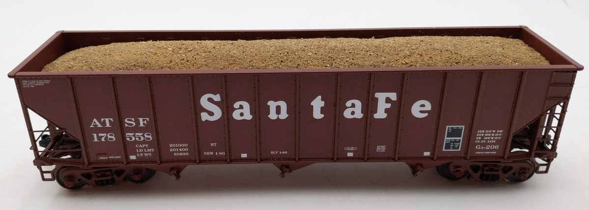 Lionel 6-27167 O Gauge Santa Fe AT&SF 3-Bay Hopper With Coal Load #178558