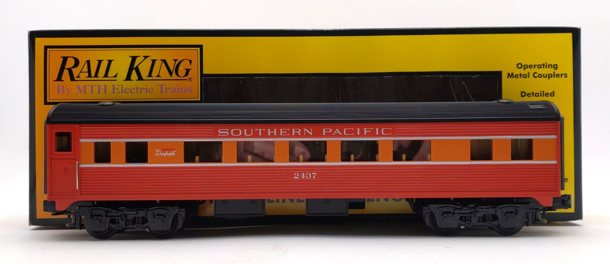 MTH 30-6062 O Gauge Southern Pacific O27 Streamlined Coach Car #2437 LN/Box