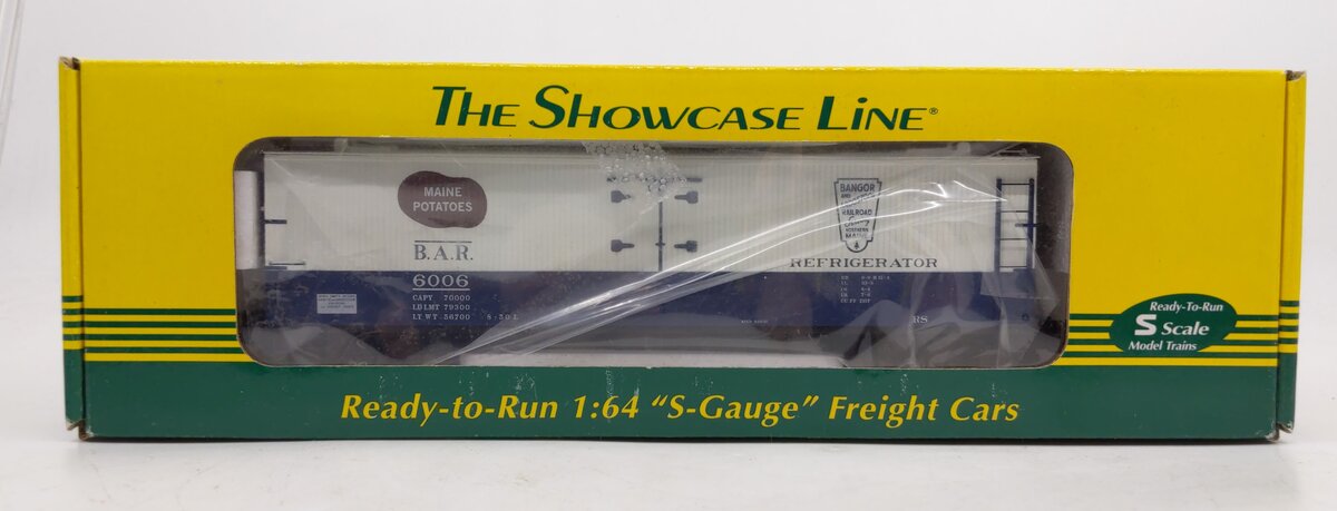 S-Helper 00573 S Scale BAR Maine Potatoes Wood Sided Reefer Car #6006 LN/Box
