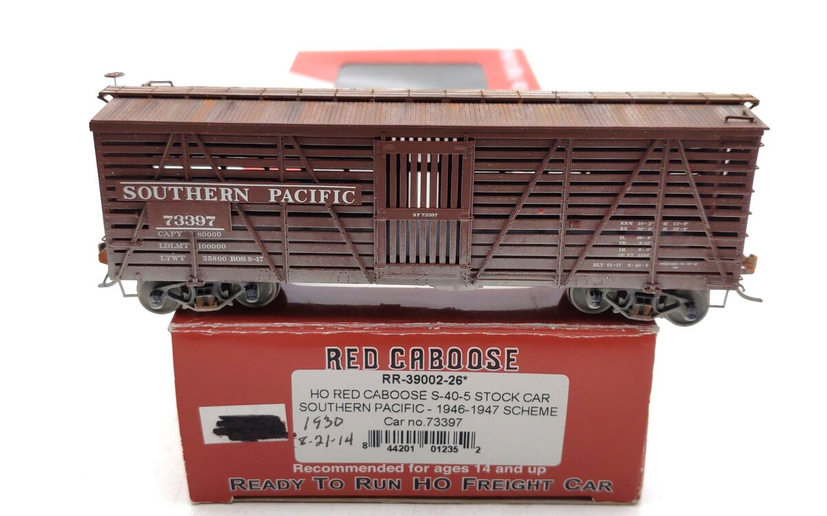 Red Caboose RR-39002-26 HO SP Freight Car #73397 - Weathered LN/Box