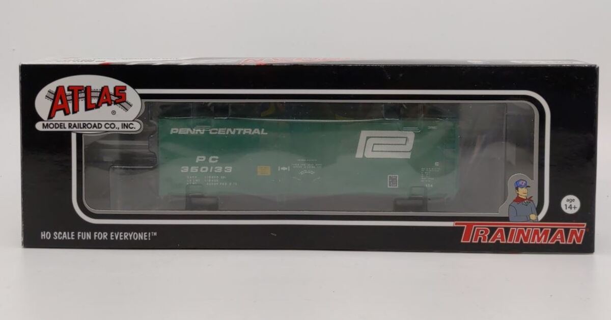 Atlas 20002743 HO Penn Central Trainman 40' Plug Door Box Car #350133