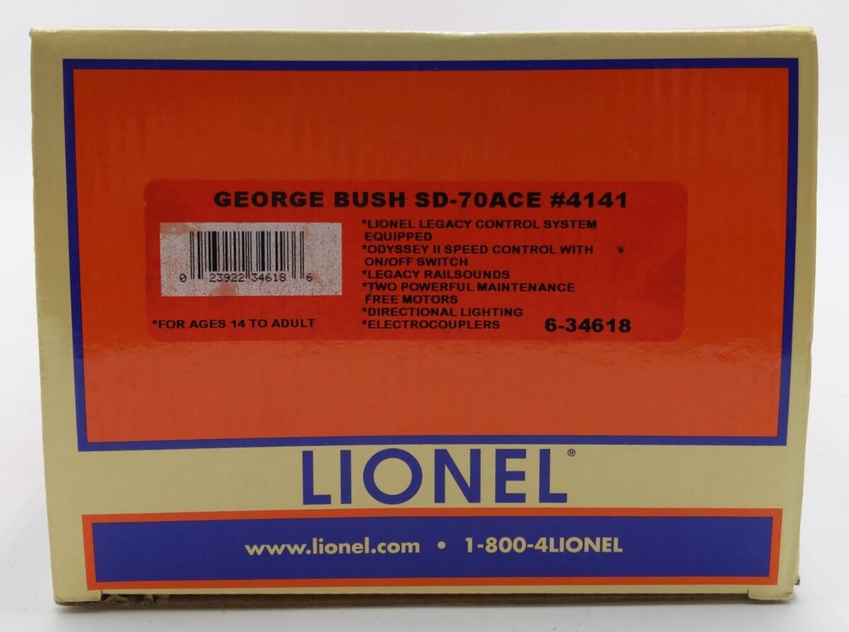Lionel 6-34618 UP George Bush SD70 Ace Diesel Locomotive #4141 with Legacy