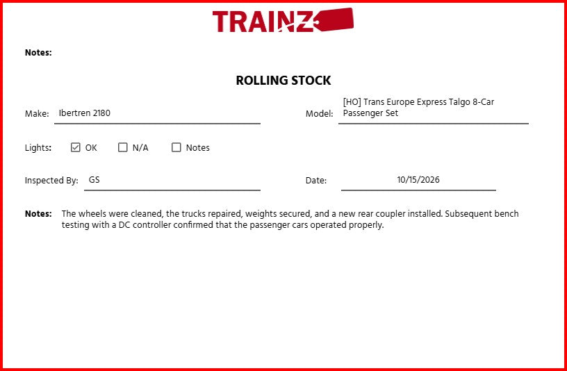 Ibertren 2180 HO Scale Trans Europe Express Talgo 8-Car Passenger Set/Box