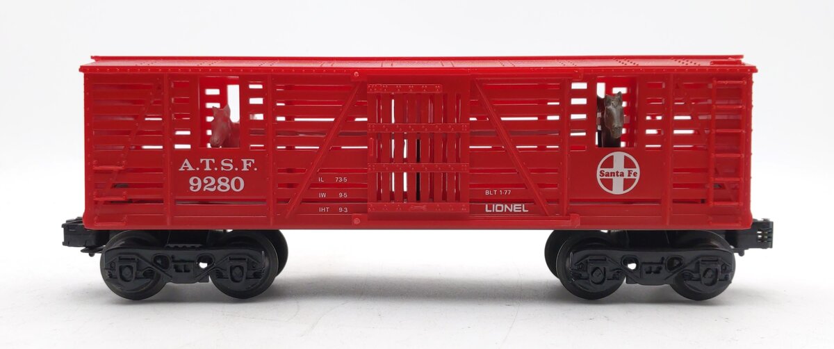 Lionel 6-9280 O Gauge Santa Fe Horse Transport Car NIB