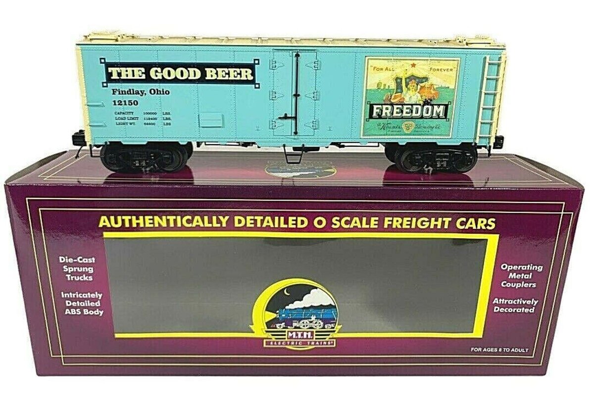 MTH 20-94196 O Gauge Freedom Beer Steel-Sided Reefer Car LN/Box