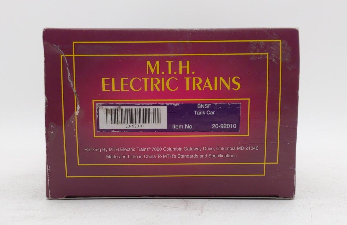 MTH 20-92010 O BNSF Tank Car #12687 LN/Box