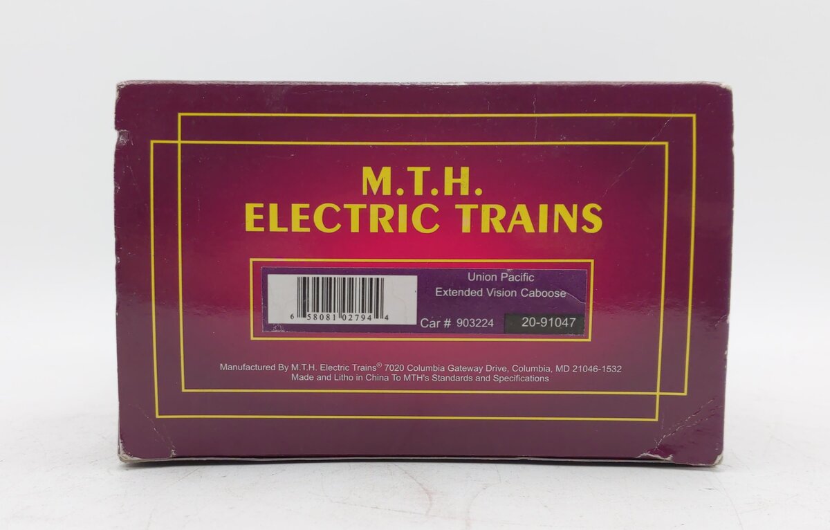 MTH 20-91047 O Gauge Union Pacific Extended Vision Caboose #903224 EX/Box