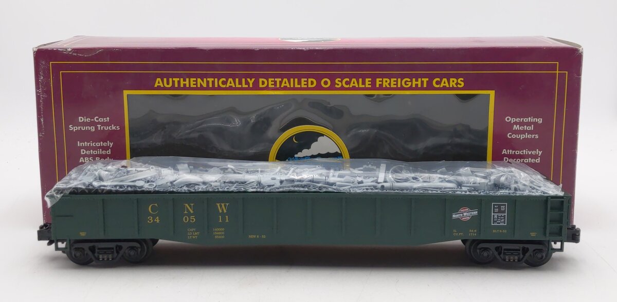 MTH 20-98005 O Gauge Chicago Northwestern Gondola #340511 with Junk Load LN/Box
