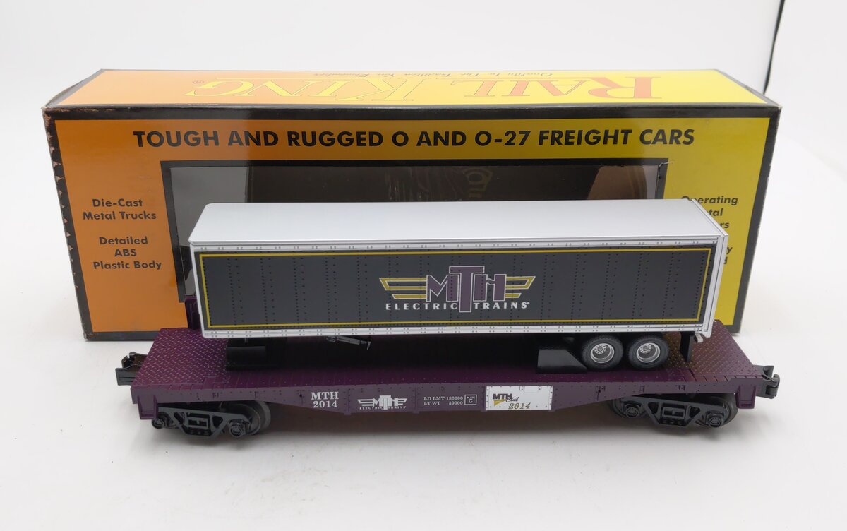 MTH 30-76561 O Scale MTHRRC - 2013 Flatcar w/ Trailer LN/Box