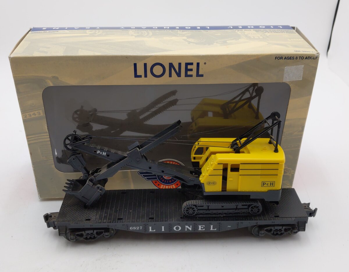 Lionel 6-29485 O 6827 Flatcar with Power Shovel LN/Box