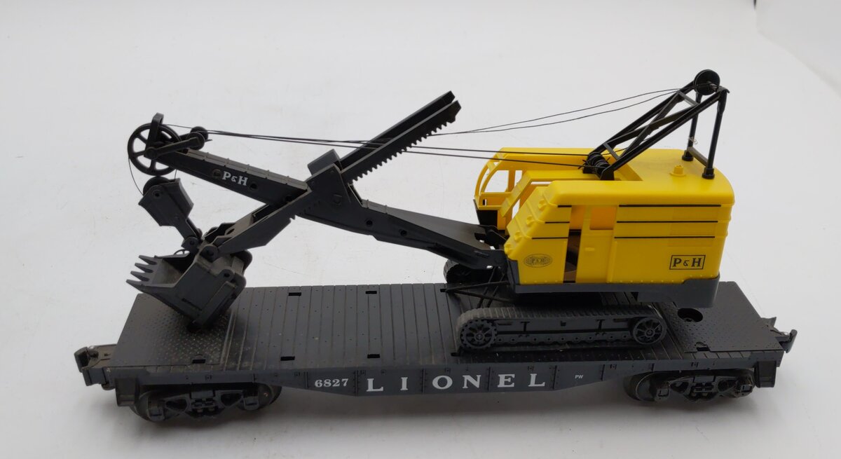 Lionel 6-29485 O 6827 Flatcar with Power Shovel LN/Box