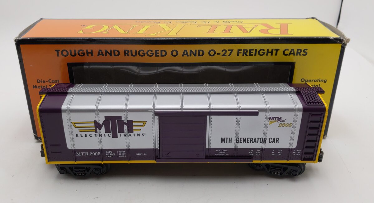 MTH 30-74223 O Gauge MTH RRC Rounded Roof Boxcar #2005 with Generator MT/Box