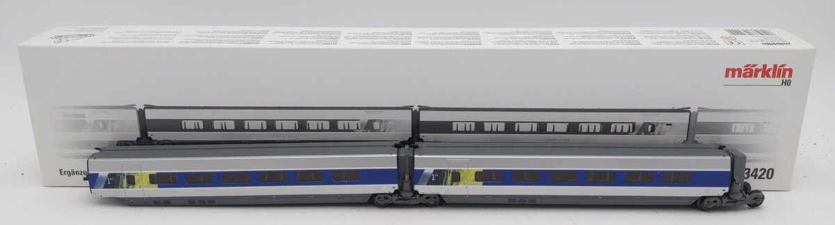 Marklin 43420 HO SNCF/TGV POS Set 2 2-Car Add-On Passenger Set