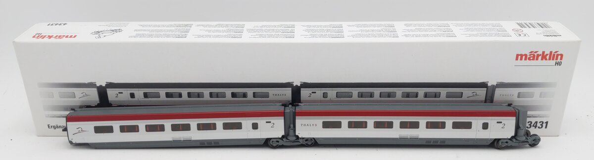 Marklin 43431 HO SNCB Thalys Add-On Car Set - Ready to Run