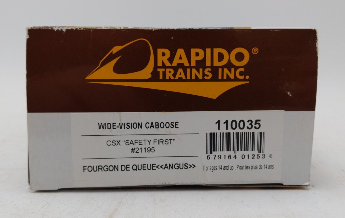 Rapido Trains 110035 HO CSX Transportation Wide-Vision Caboose #21195