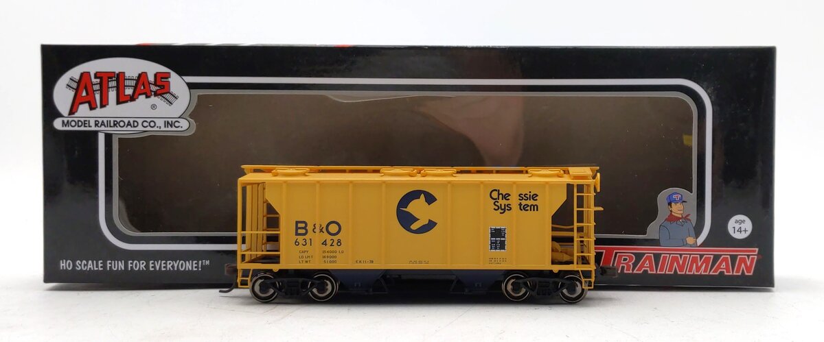 Atlas 20005043 HO Baltimore & Ohio Trainman PS-2 Covered Hopper #631428