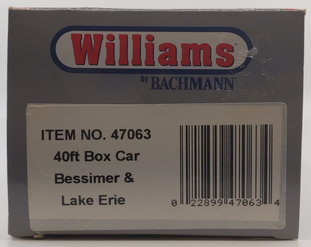 Williams 47063 O Bessemer & Lake Erie 40' Steel 3-Rail Boxcar