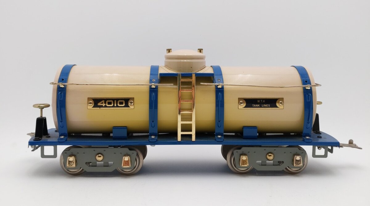 MTH 10-2207 Std. Gauge Cream & Blue 4010 Tank Car