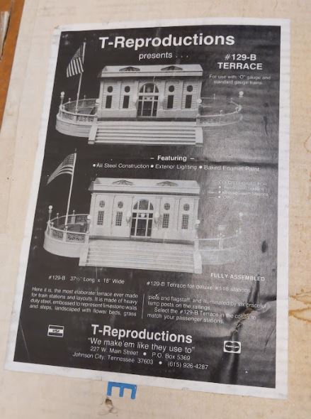 T-Reproductions 129-B Standard Gauge Tinplate Station Terrace LN/Box