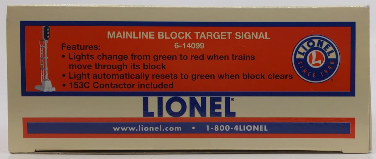 Lionel 6-14099 O Gauge Mainline Block Target Signal