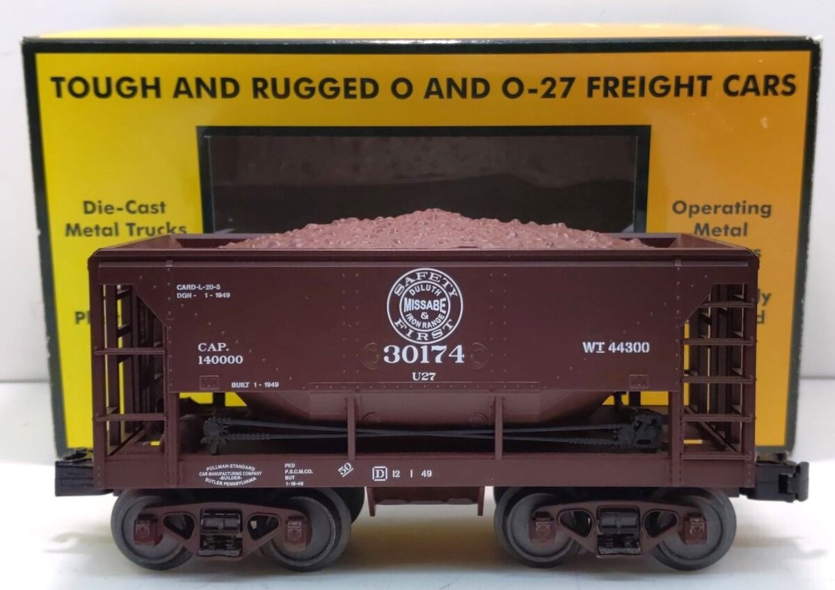 MTH 30-75457 O Duluth Missabe & Iron Range Ore Car #30174 with Load