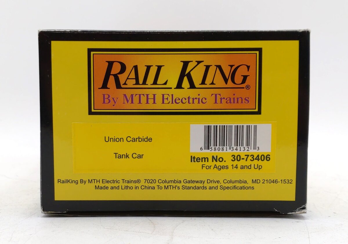 MTH 30-73406 O Union Carbide Tank Car #67628