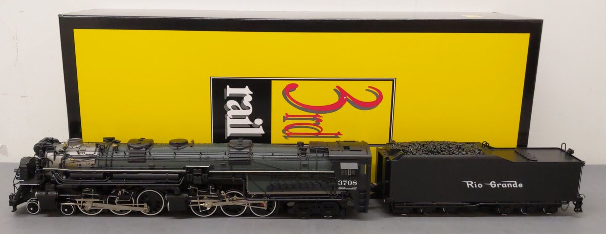 Sunset Models O Scale BRASS D&RGW L-105 Steam Loco & Tender #3702 (2Rail) EX/Box