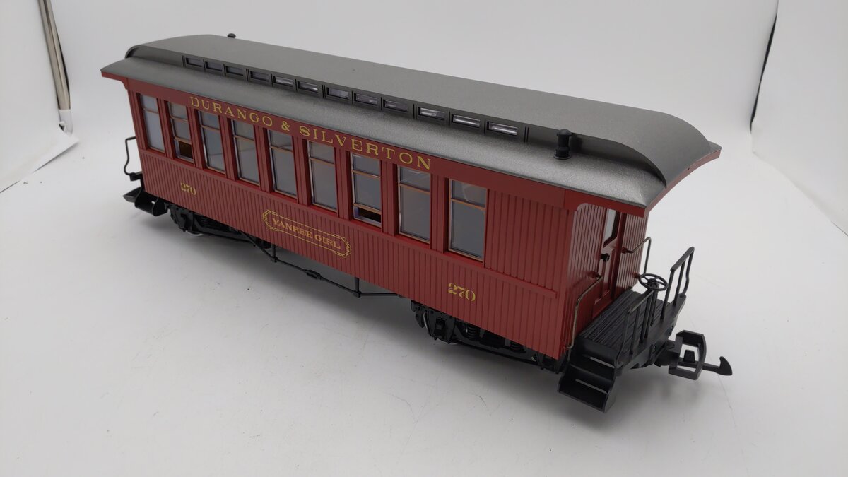 LGB 36808 G Durango & Silverton Yankee Girl Wood Coach #270 - Metal Wheels