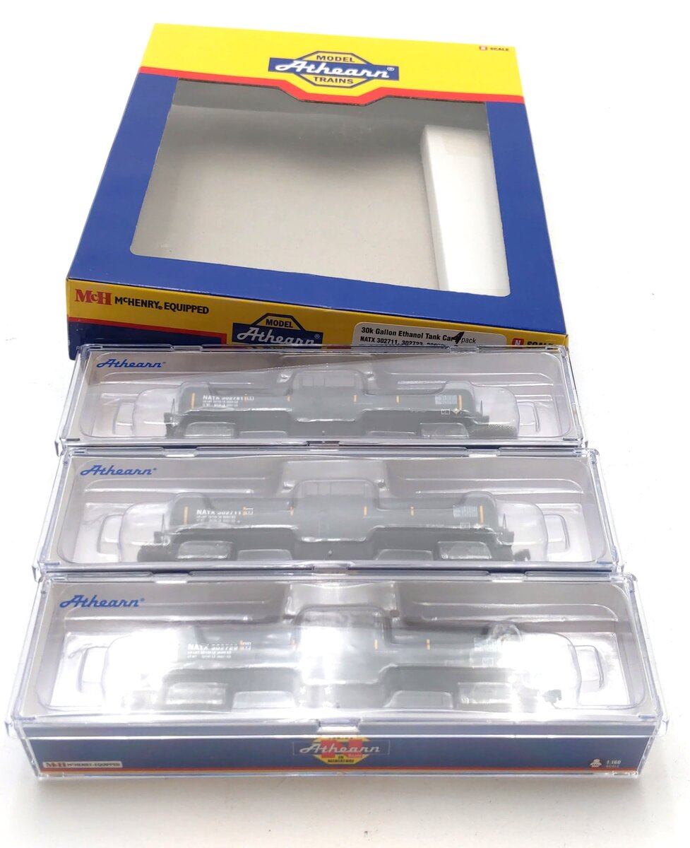 Athearn 22252 N Scale NATX 30K Gallon Ethanol Tank Car Set (3 Pack)