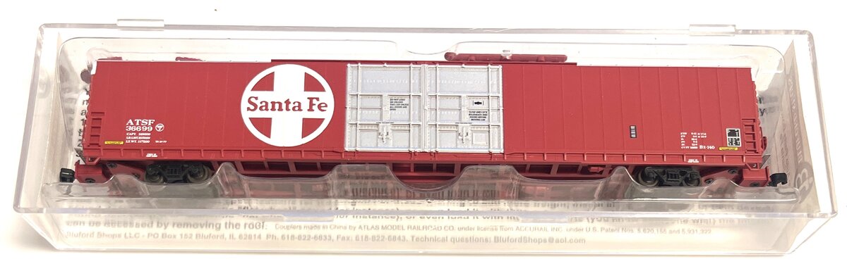 Bluford Shops 86041 N ATSF 86' Auto Parts Box Car Double Door #36699 LN/Box