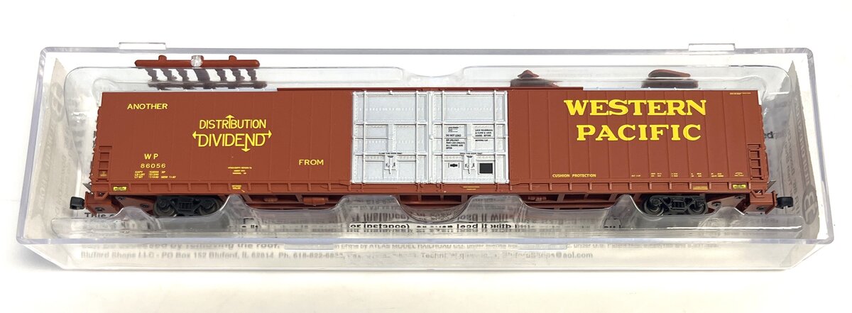 Bluford Shops 86191 N Western Pacific 86' Box Car Double Door #86056
