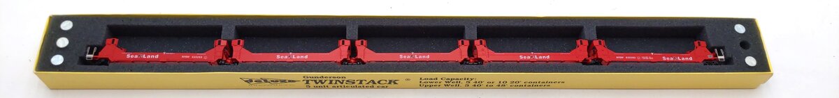 Deluxe Innovations 15040M-B N Scale Twinstack Sealand NYSW Trailer Train Car LN/Box