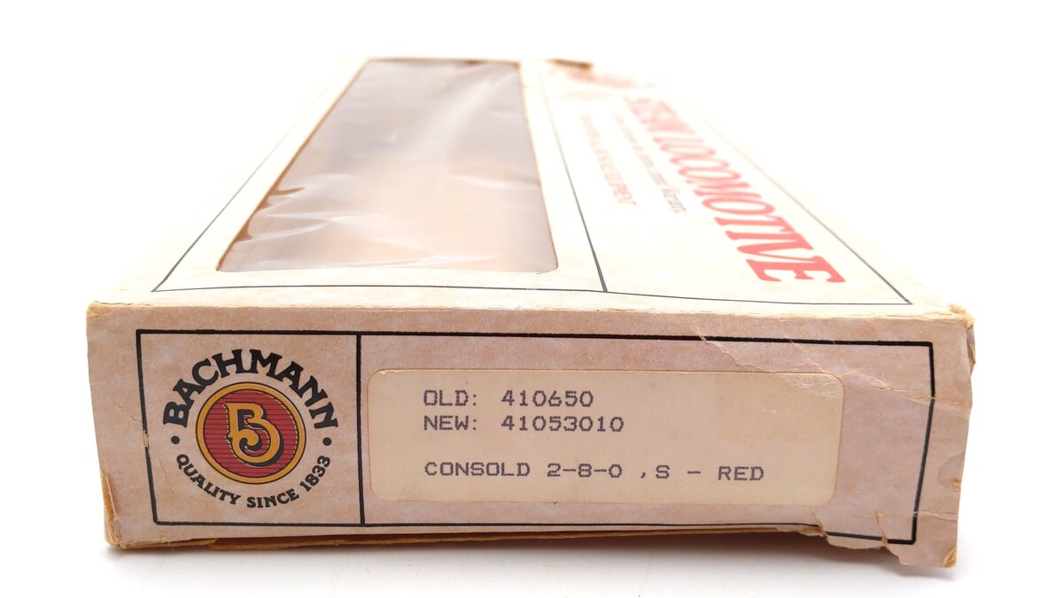 Bachmann 41-530-10 HO Reading 2-8-0 Consolidation Steam Loco w/Tender #2019 LN/Box