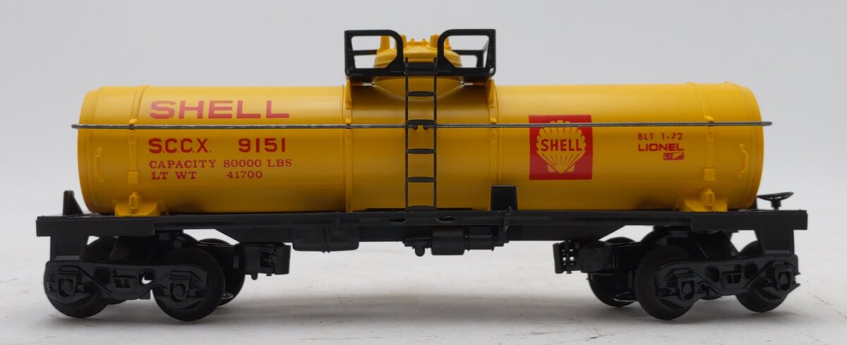 Lionel 6-9151 O Gauge Shell Single Dome Tank Car LN