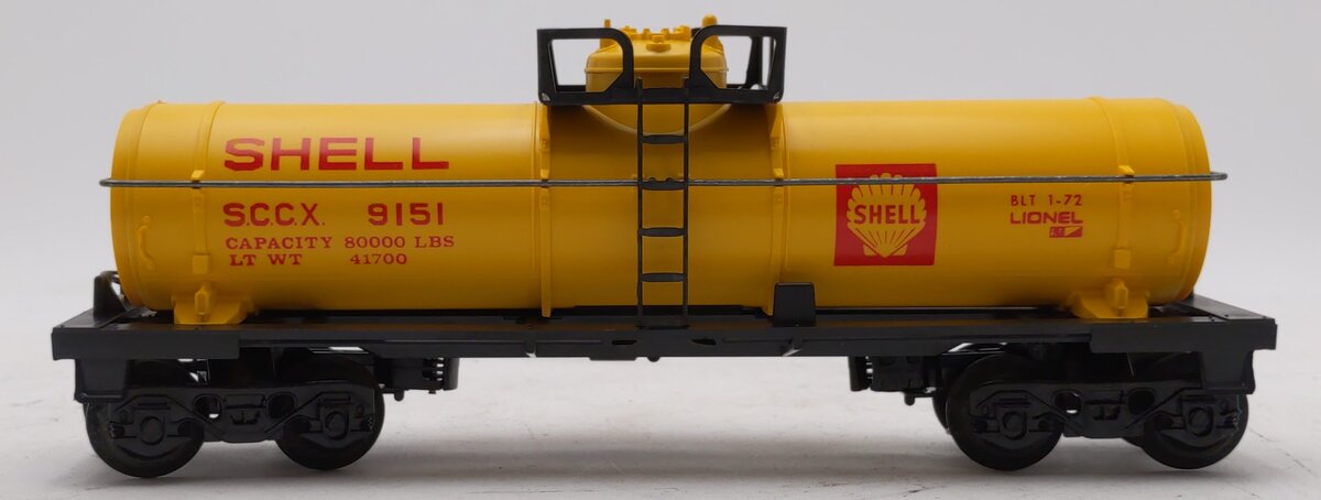 Lionel 6-9151 O Gauge Shell Single Dome Tank Car LN