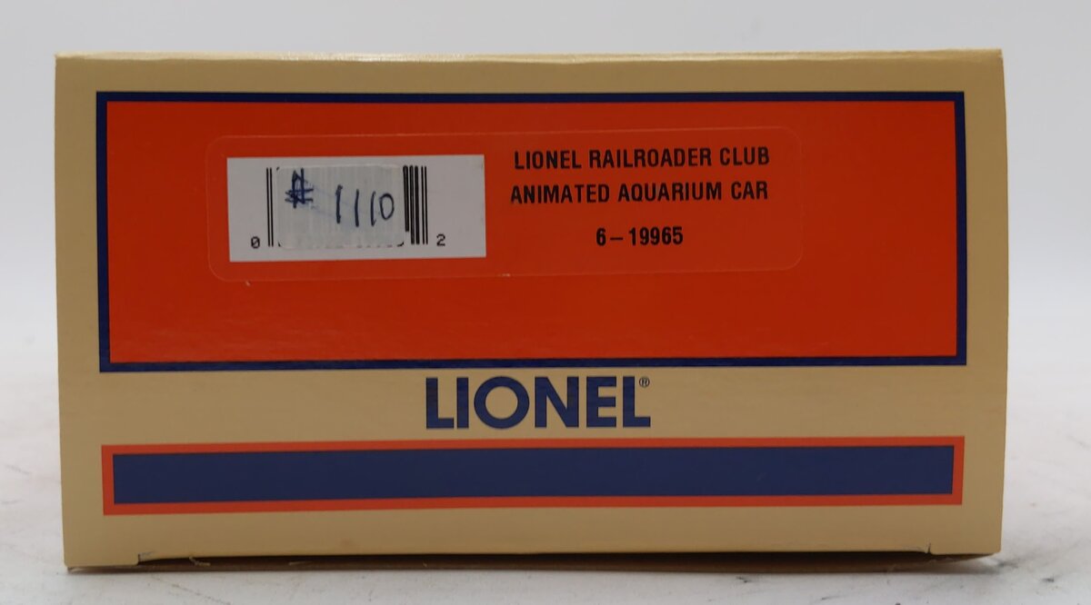 Lionel 6-19965 O Gauge LRRC Pete's Place Operating Aquarium Car #3435 EX/Box