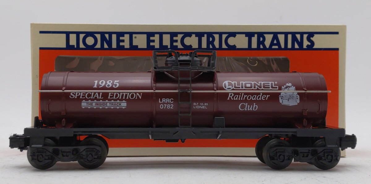 Lionel 6-0782 O Gauge LRRC 1985 Special Edition Single Dome Tank Car #0782 EX/Box