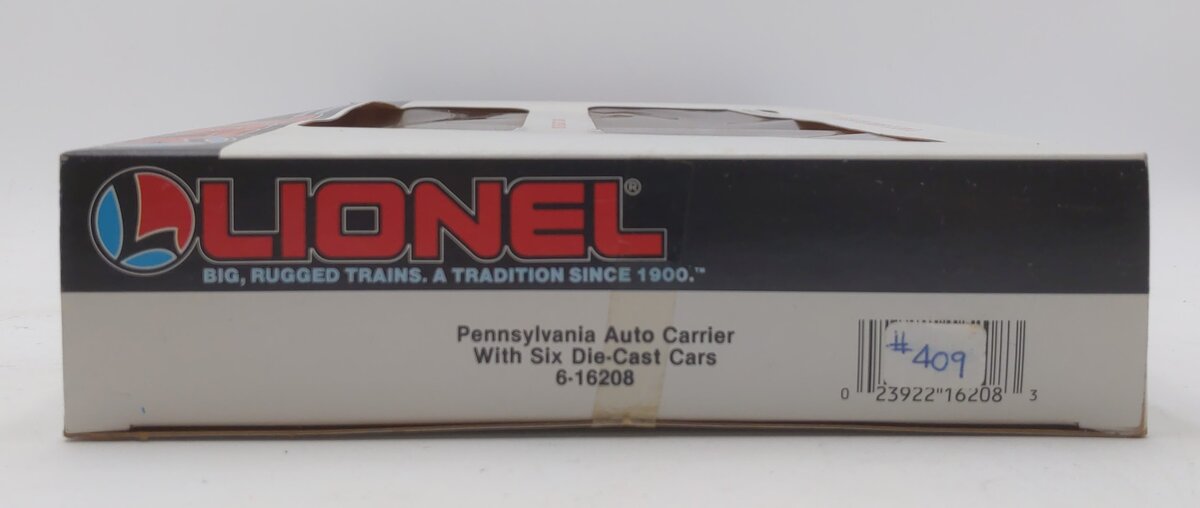 Lionel 6-16208 O Gauge Pennsylvania Railroad Auto Car with 6 Diecast Vehicles LN/Box