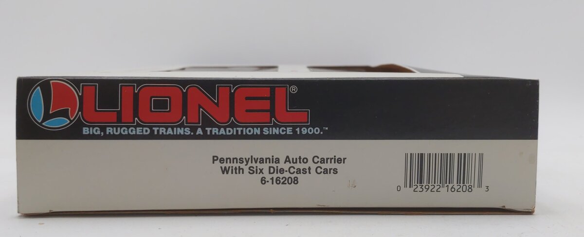 Lionel 6-16208 O Gauge Pennsylvania Railroad Auto Car with 6 Die-Cast Vehicles LN/Box