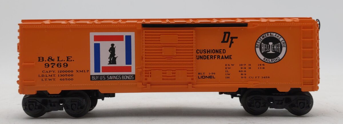Lionel 6-9769 O Gauge Bessemer & Lake Erie Boxcar LN/Box