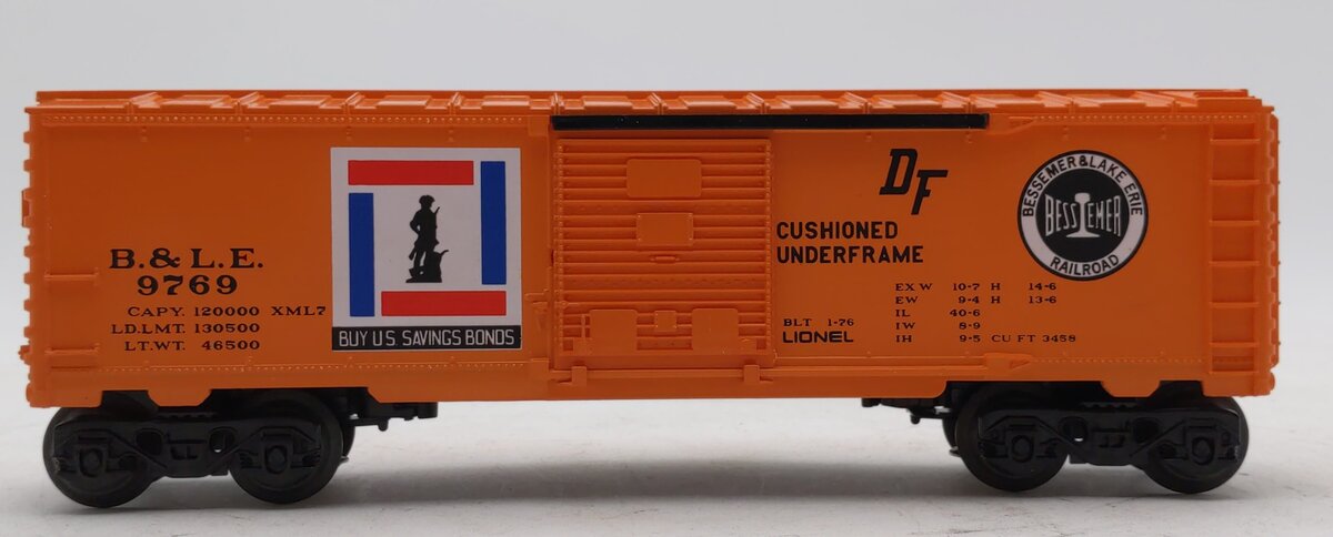 Lionel 6-9769 O Gauge Bessemer & Lake Erie Boxcar LN/Box