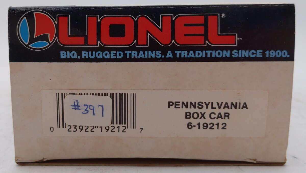 Lionel 6-19212 O Gauge Pennsylvania Railroad Boxcar #19212 LN/Box