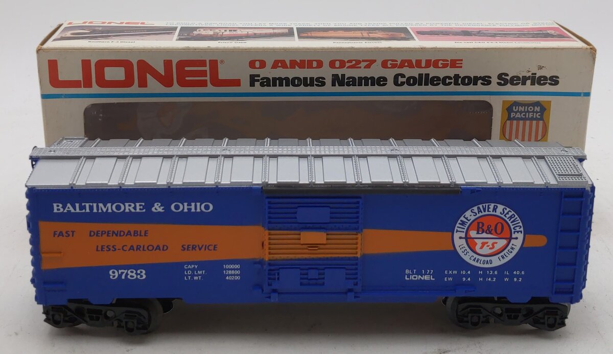 Lionel 6-9783 O Gauge Baltimore and Ohio Time Saver Boxcar LN/Box