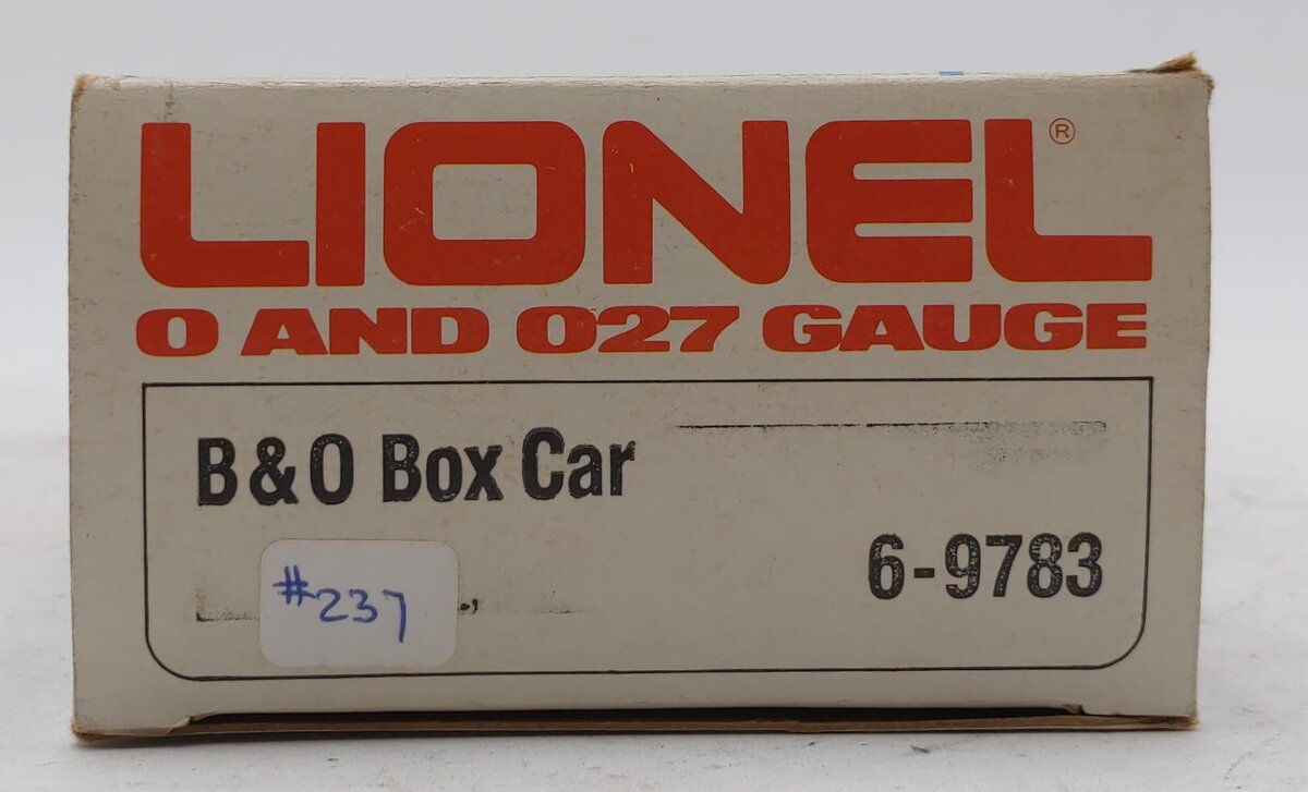 Lionel 6-9783 O Gauge Baltimore and Ohio Time Saver Boxcar EX/Box
