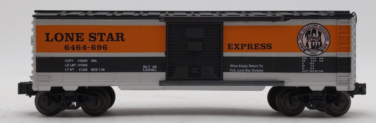 Lionel 6-52093 O Gauge TCA Lone Star Division Express Boxcar #6464-696 LN/Box