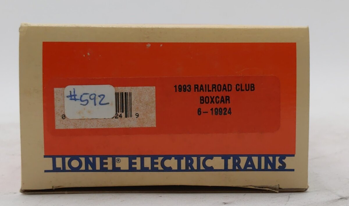 Lionel 6-19924 O Gauge 1993 Lionel Railroader Club 1900-1999 Boxcar #19924 LN/Box