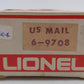 Lionel 6-9708 O Gauge United States Mail Boxcar VG/Box